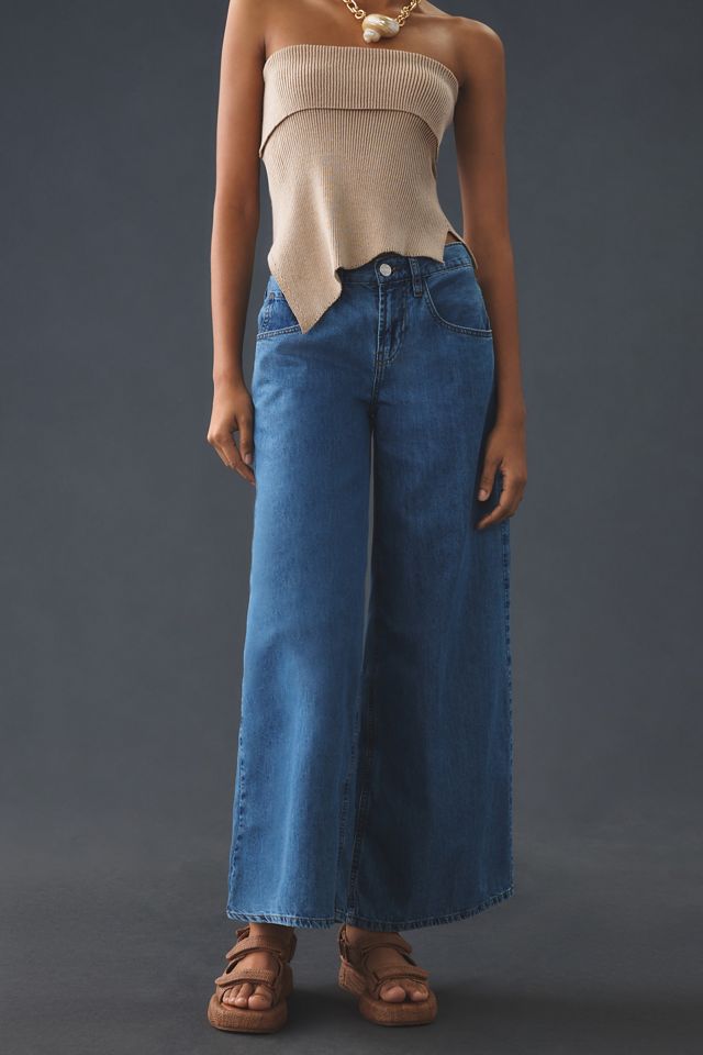Frame Le Pixie Mid-Rise Wide-Leg Jeans #1