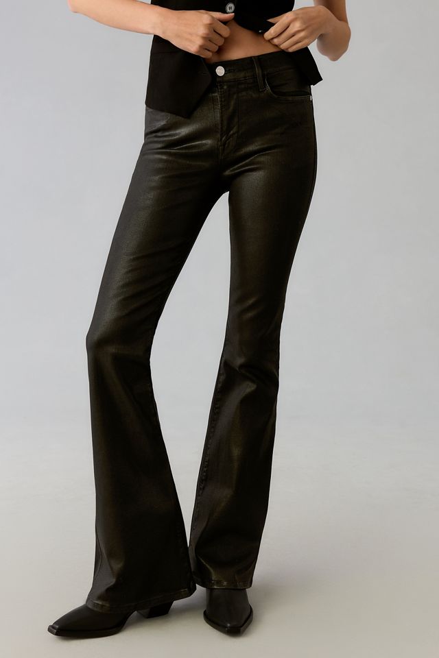 FRAME Coated Le High Flare Jeans #1