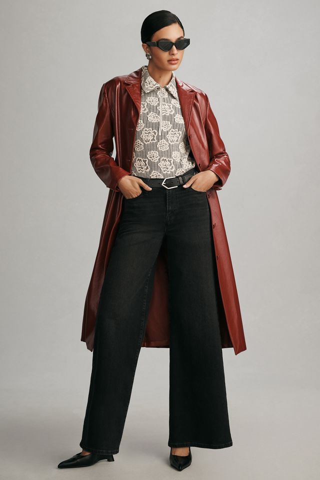 FRAME Le Slim High-Rise Palazzo Jeans #1