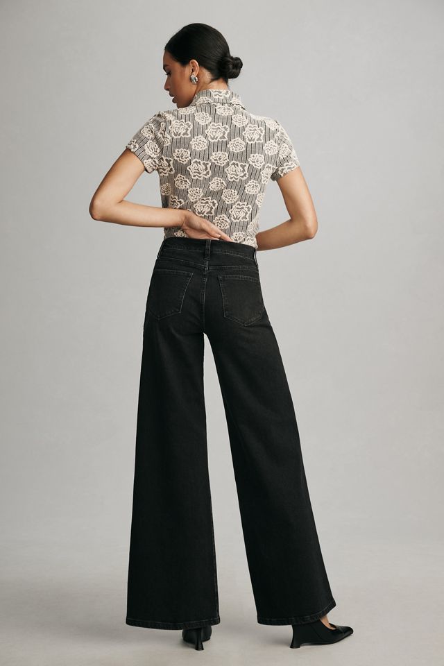 FRAME Le Slim High-Rise Palazzo Jeans #3