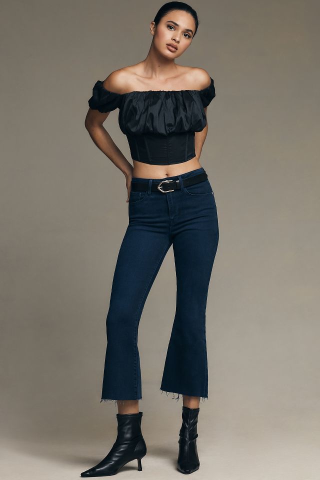 Cropped flare sale jeans high waist