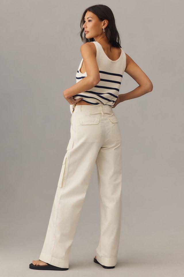 Frame Relaxed High-Rise Straight-Leg Cargo Jeans