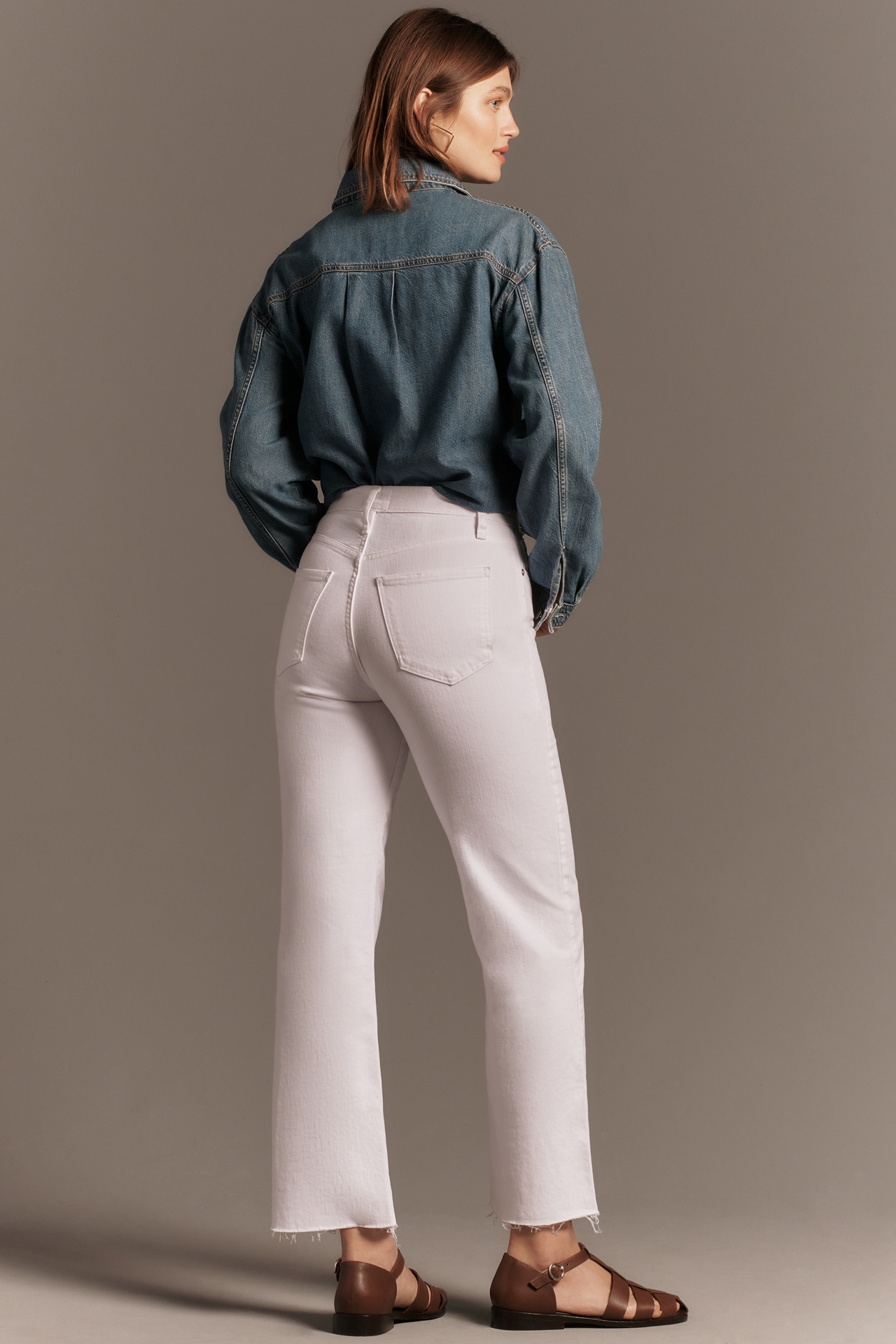 FRAME Le Jane Crop High-Rise Straight-Leg Jeans