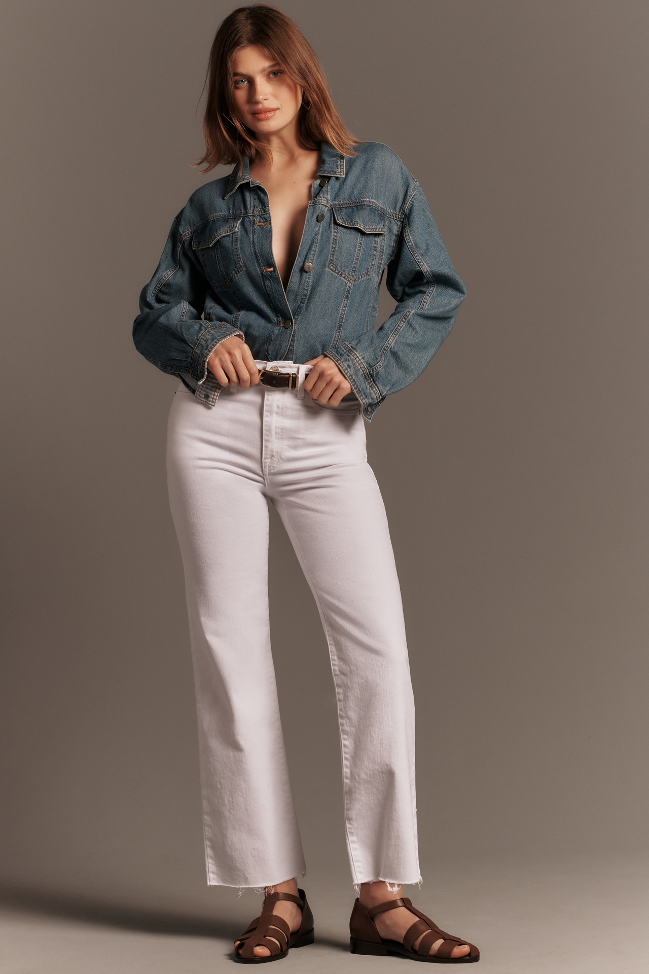 FRAME Le Jane Crop High-Rise Straight-Leg Jeans