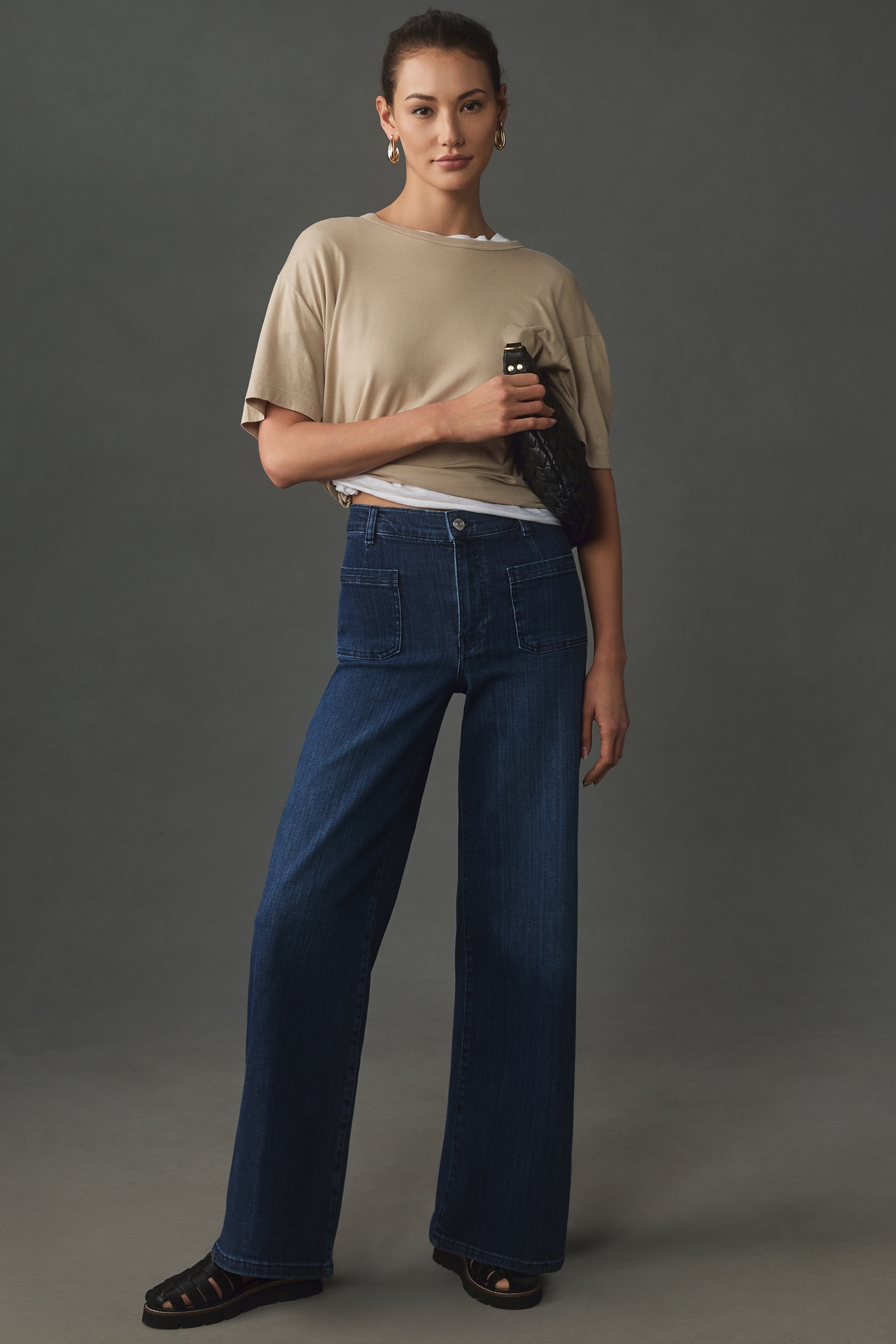 FRAME Le Slim Palazzo High-Rise Wide-Leg Jeans