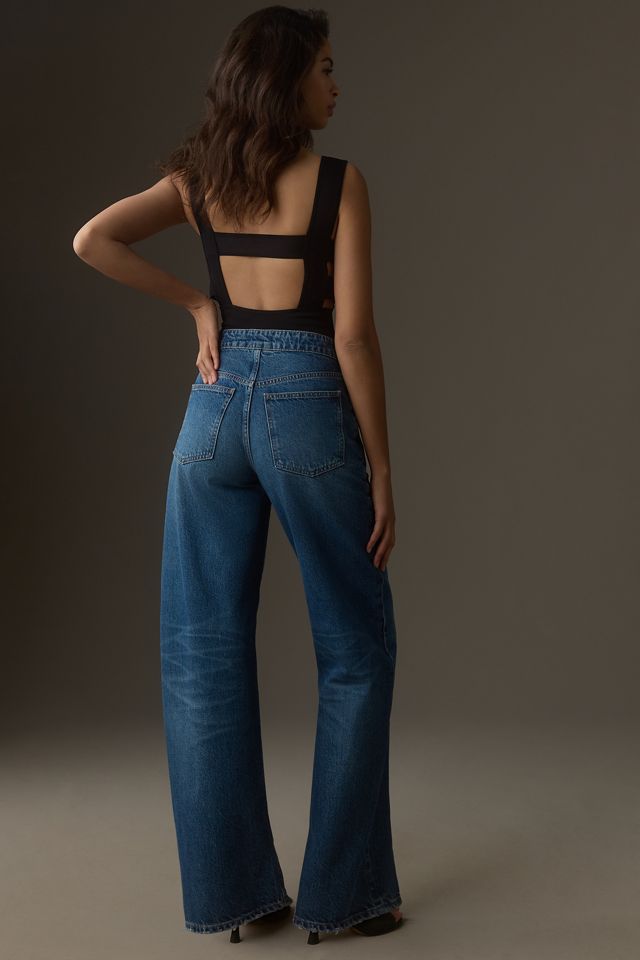 FRAME Angled Zipper High-Rise Tapered Jeans | Anthropologie