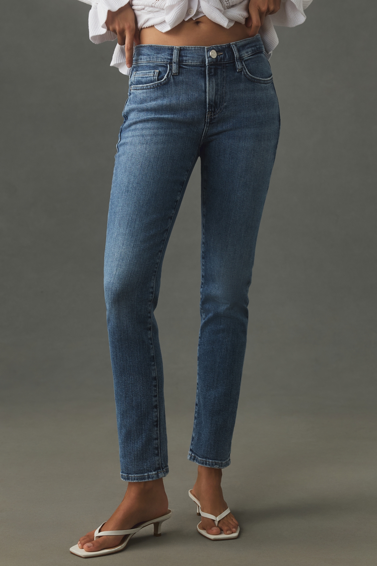 FRAME Le Garcon Mid-Rise Skinny Jeans