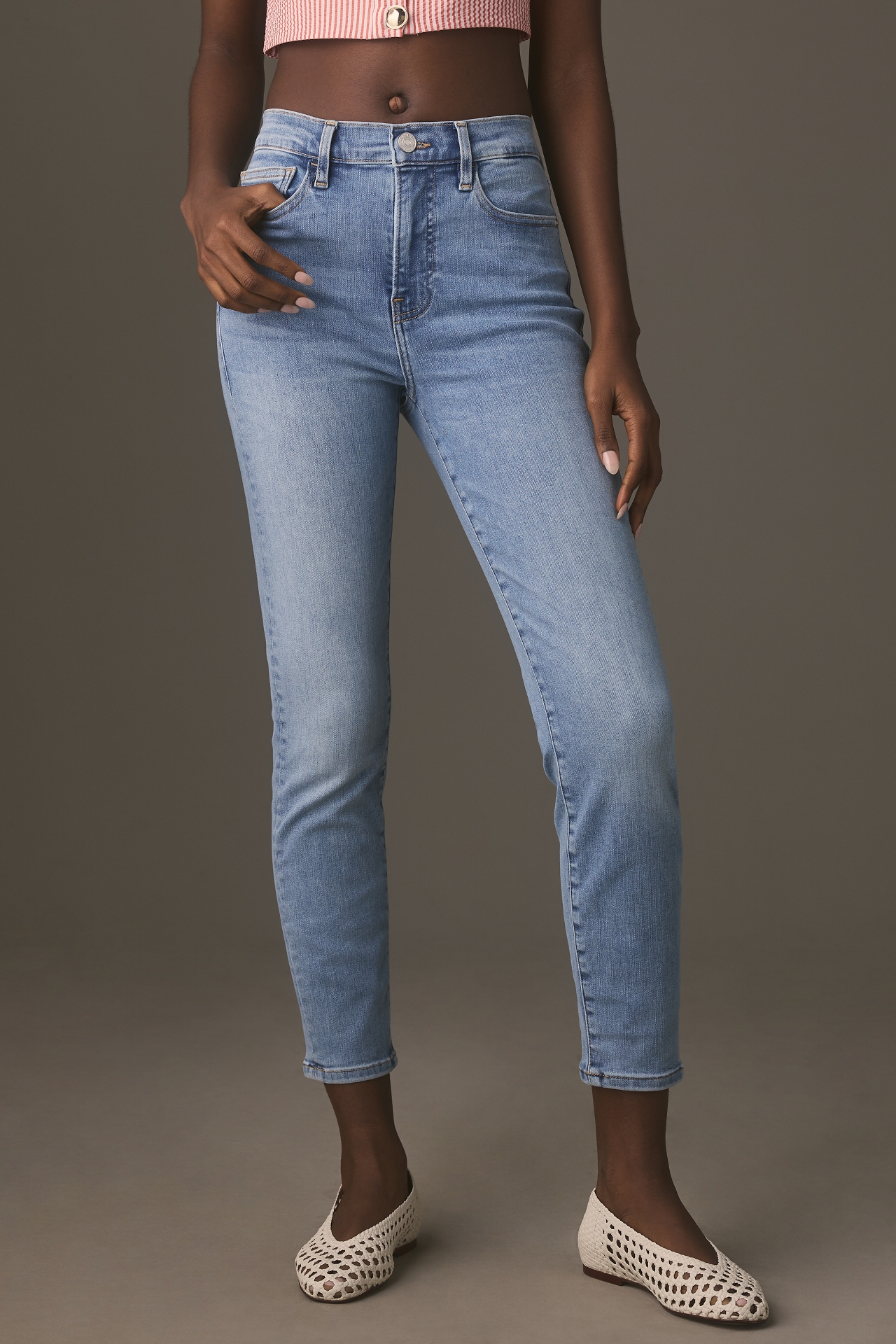 FRAME Le High Skinny Crop High-Rise Jeans