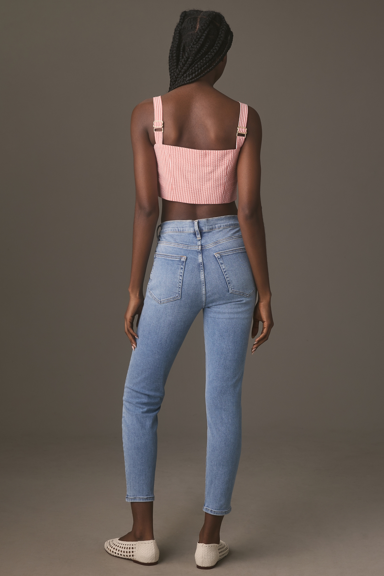 FRAME Le High Skinny Crop High-Rise Jeans