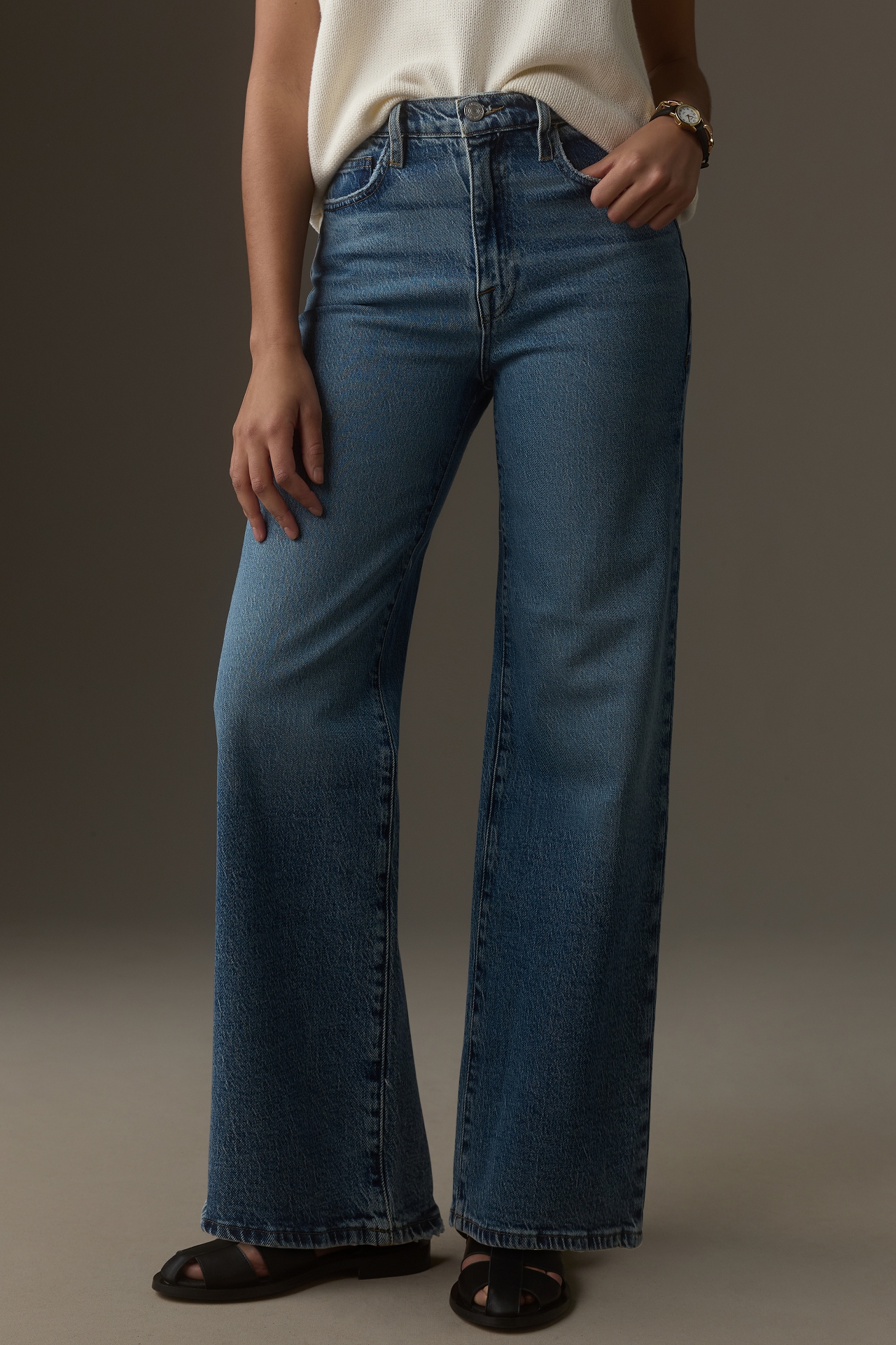 FRAME Petite Le Jane Wide-Leg Jeans