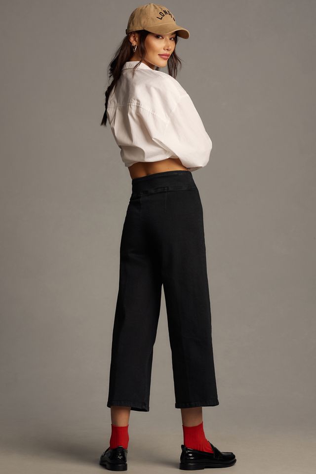 FRAME Jetset Mid-Rise Crop Wide-Leg Jeans #2