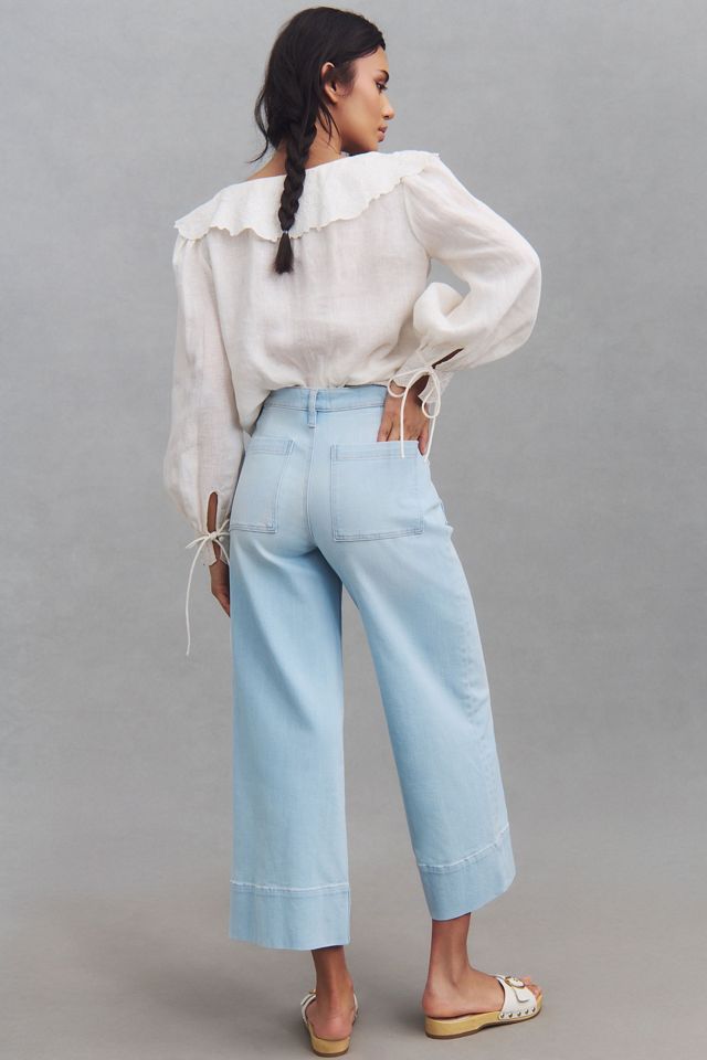 FRAME 70s Patch Pocket Crop Straight-Leg Jeans #3