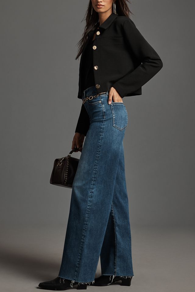 FRAME Le Slim Palazzo High-Rise Wide-Leg Jeans #4