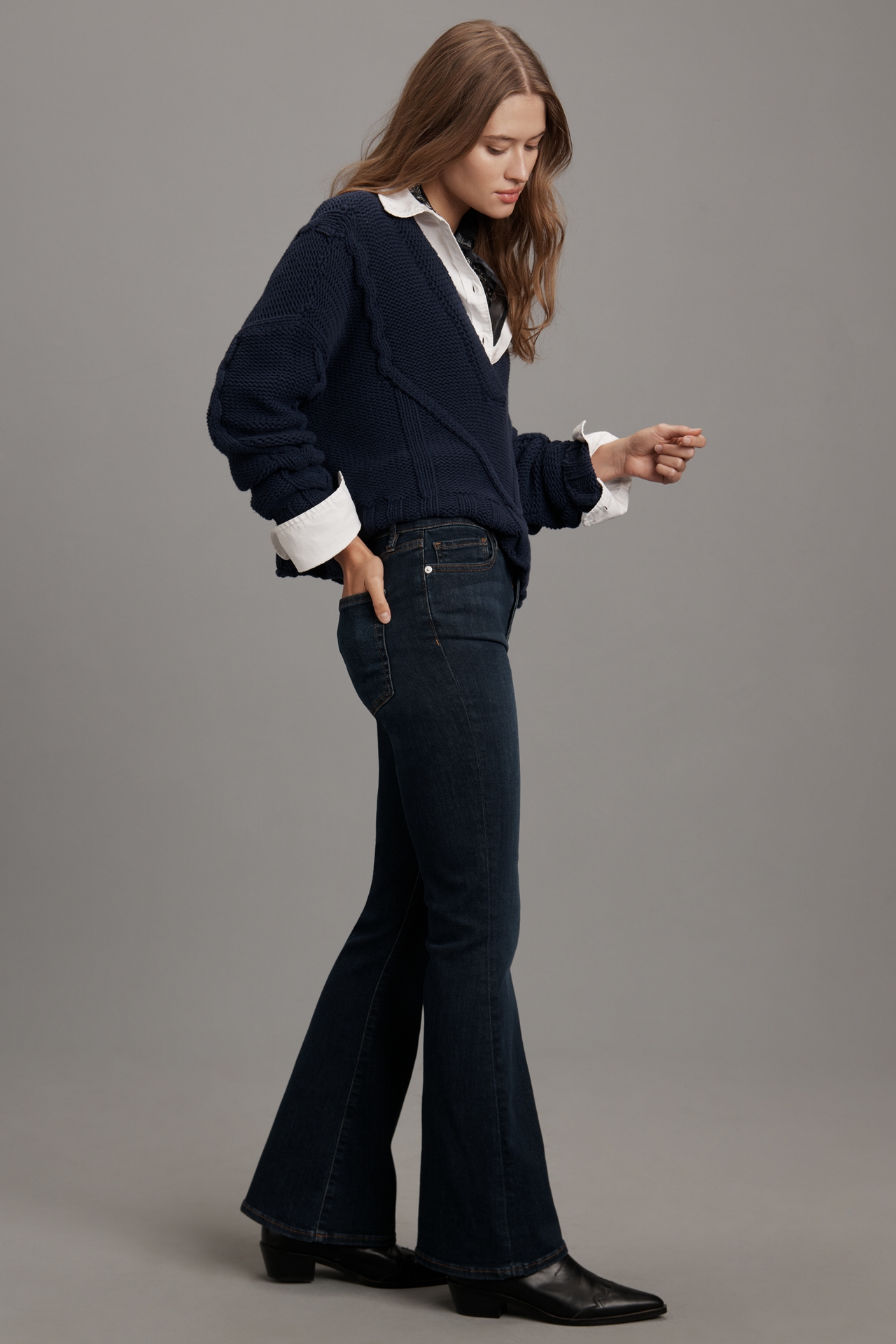 FRAME Petite Le Pixie High Flare Jeans