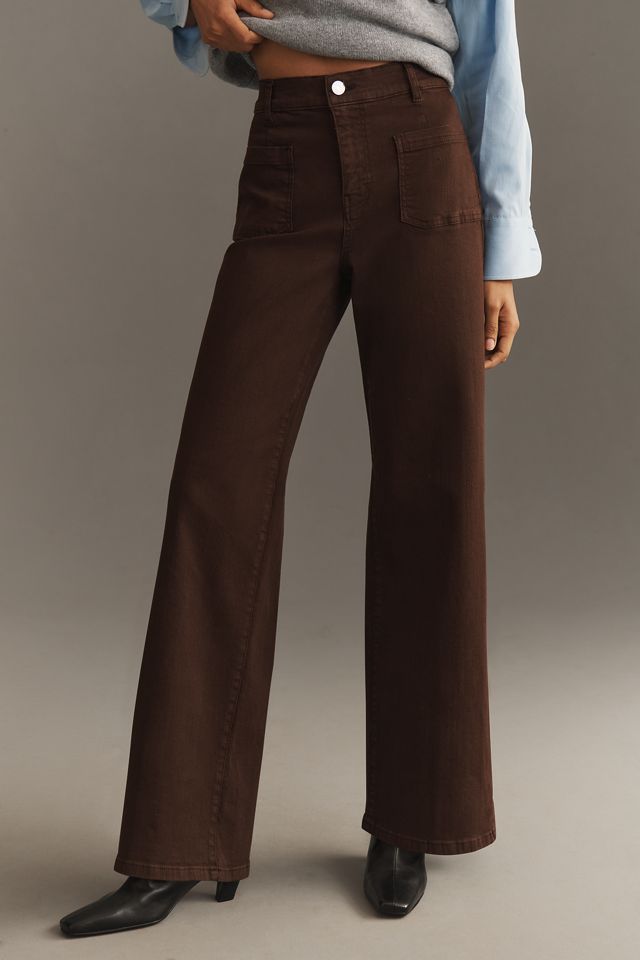 FRAME Le Slim High-Rise Palazzo Jeans #1