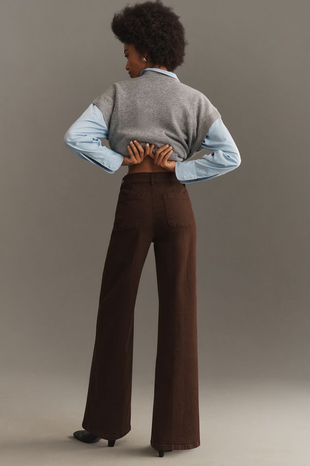 FRAME Le Slim High-Rise Palazzo Jeans #2