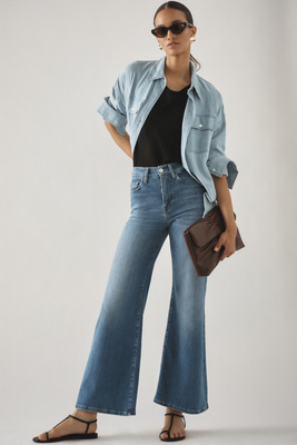 Le Slim High-Rise Palazzo Jeans