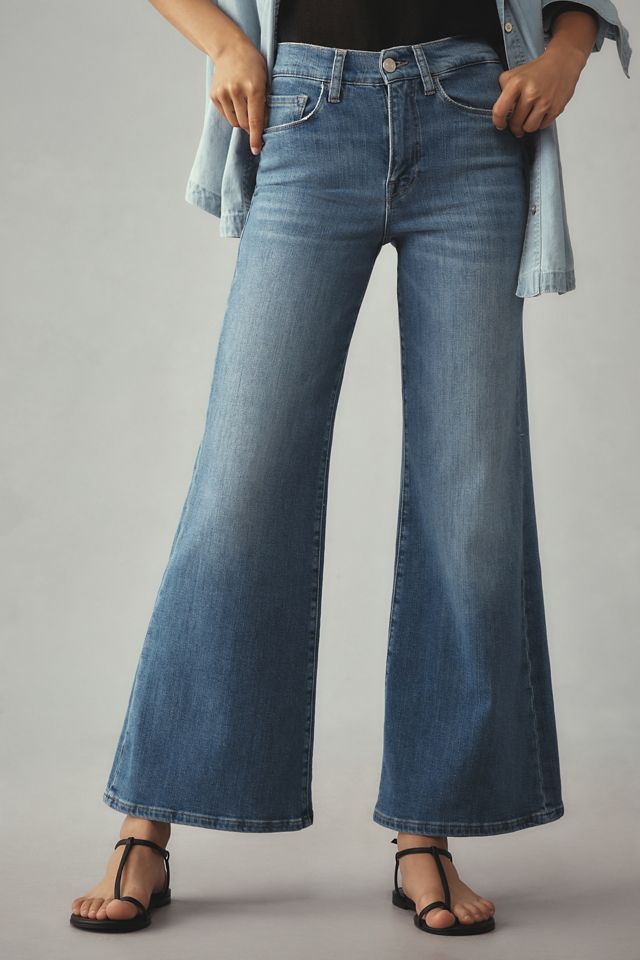 FRAME Le Slim High-Rise Palazzo Jeans #1