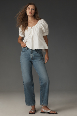 Frame The Hang Mid-rise Wide-leg Jeans In Blue