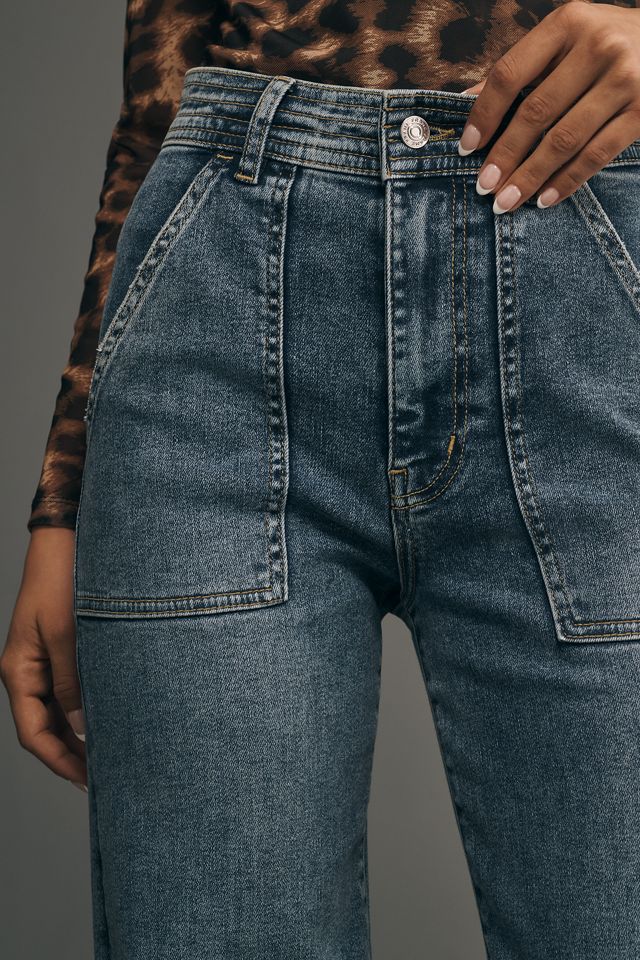FRAME The Trapunto High-Rise Straight-Leg Jeans #3