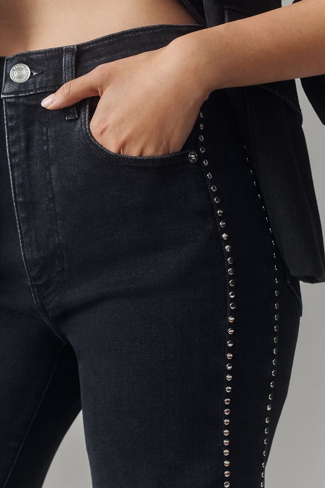 FRAME Le Sleek Studded Straight-Leg Jeans | Anthropologie
