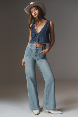 FRAME Le Slim Palazzo High-Rise Jeans | Anthropologie