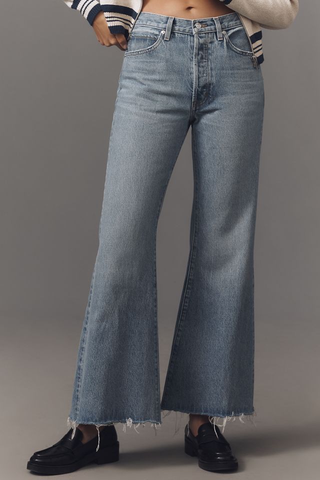 FRAME The Pixie Lax Petite Mid-Rise Wide-Leg Jeans #4