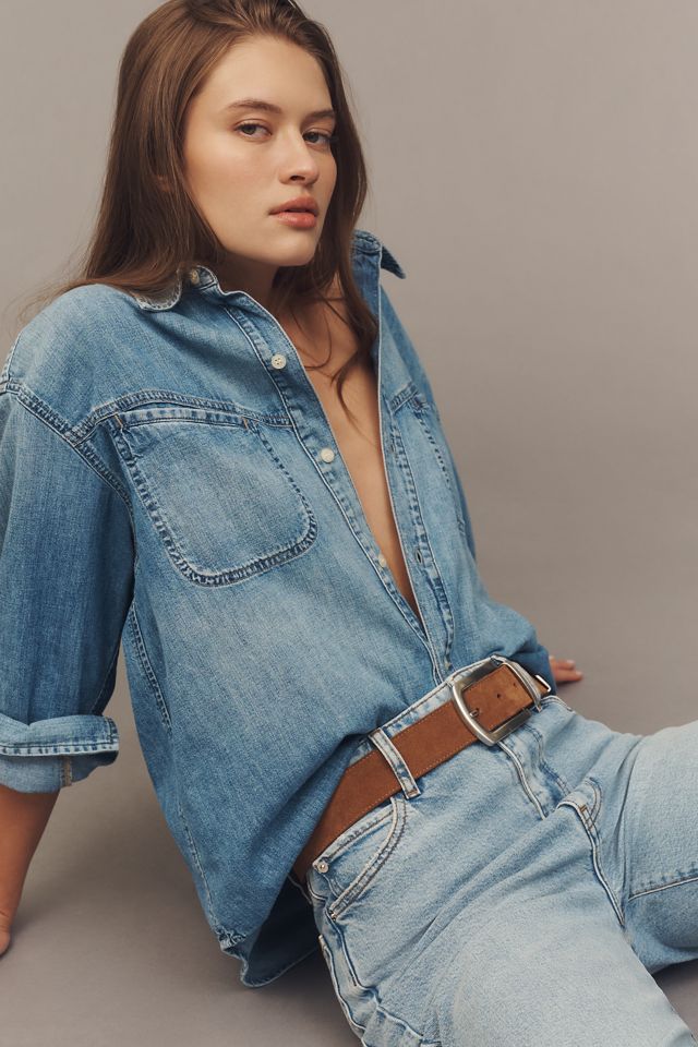 FRAME The Pixie Ruler Petite High-Rise Straight-Leg Jeans #2