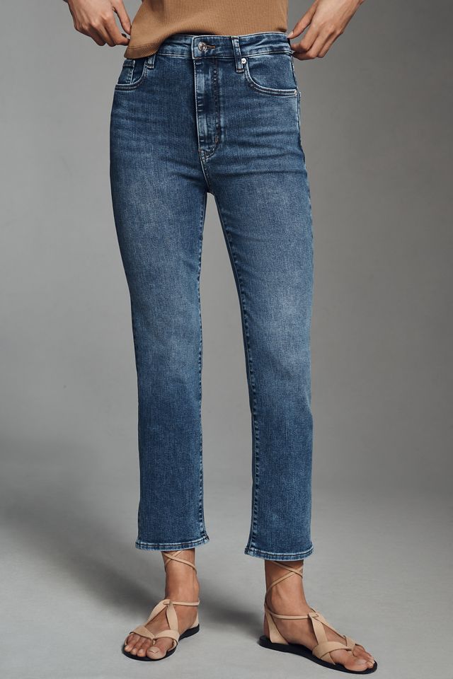 FRAME The Pencil High-Rise Crop Straight Jeans | Anthropologie