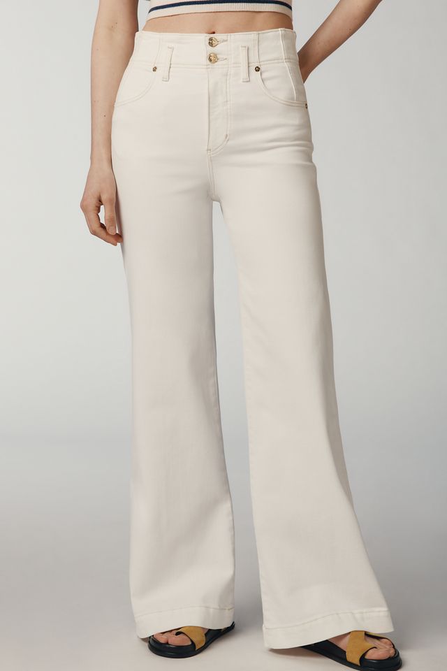 FRAME The Seamed High-Rise Wide-Leg Trouser Jeans #1