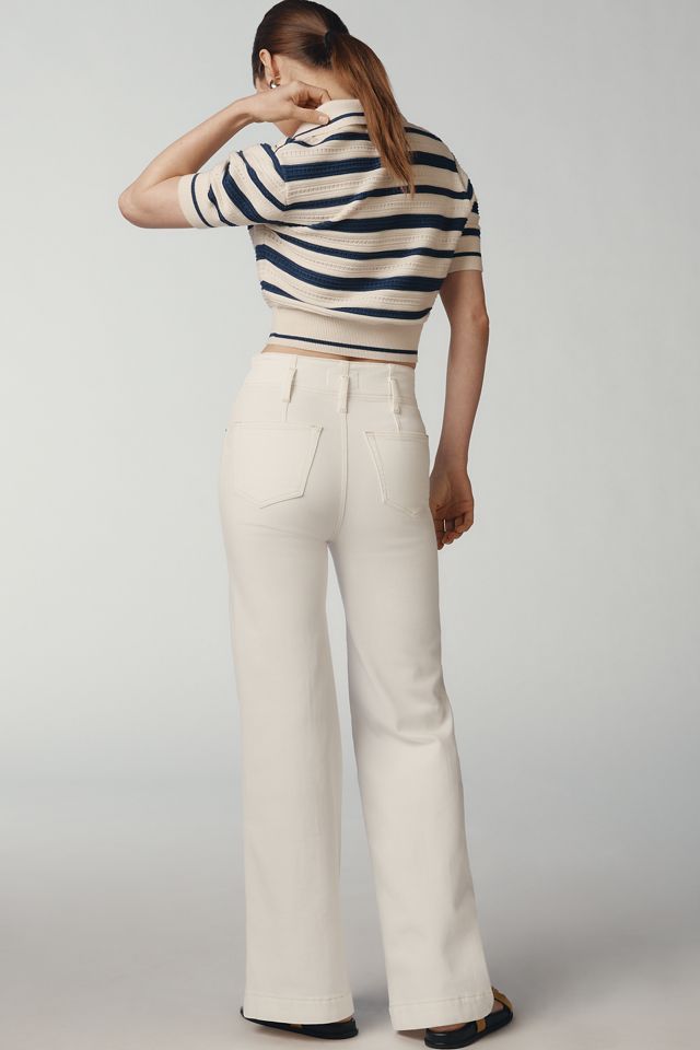 FRAME The Seamed High-Rise Wide-Leg Trouser Jeans #2