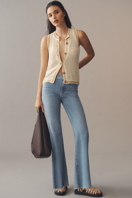 Frame The Icon High-rise Flare Jeans In Blue