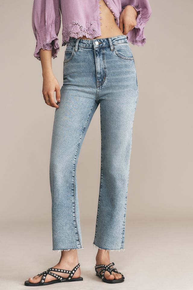 FRAME The Ruler High-Rise Crop Straight-Leg Jeans