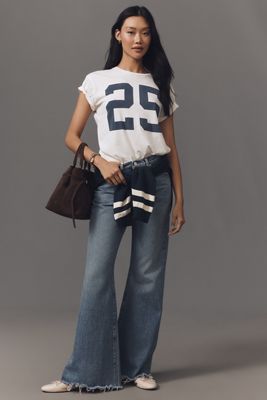 FRAME The Lax Mid-Rise Relaxed Flare Jeans