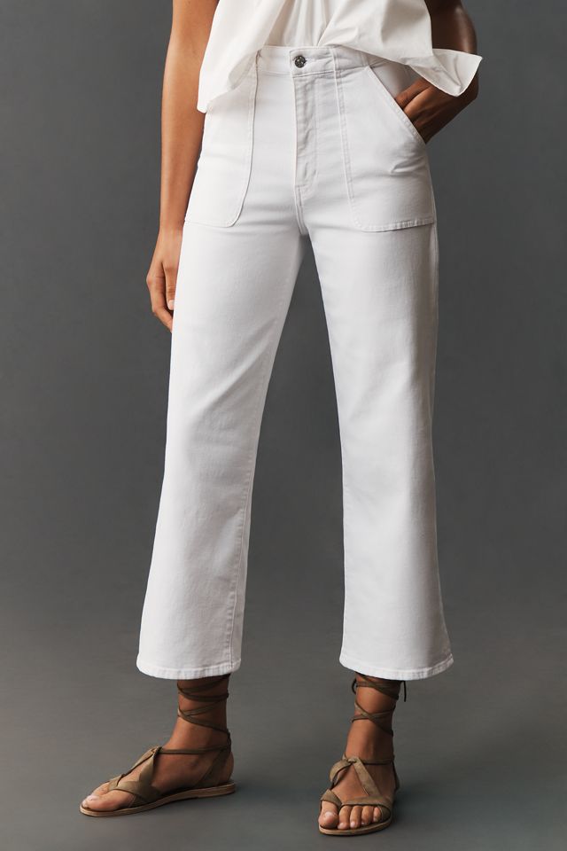 FRAME The Modern Pocket High-Rise Crop Wide-Leg Jeans #1