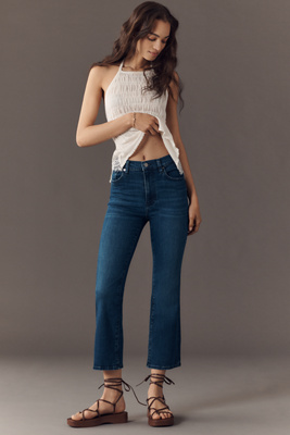 Frame The Reboot Crop Mid-rise Bootcut Jeans In Blue