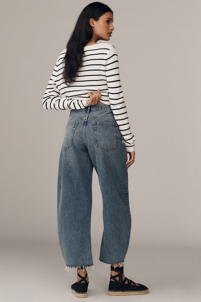 FRAME The Bubble High-Rise Barrel-Leg Jeans #3