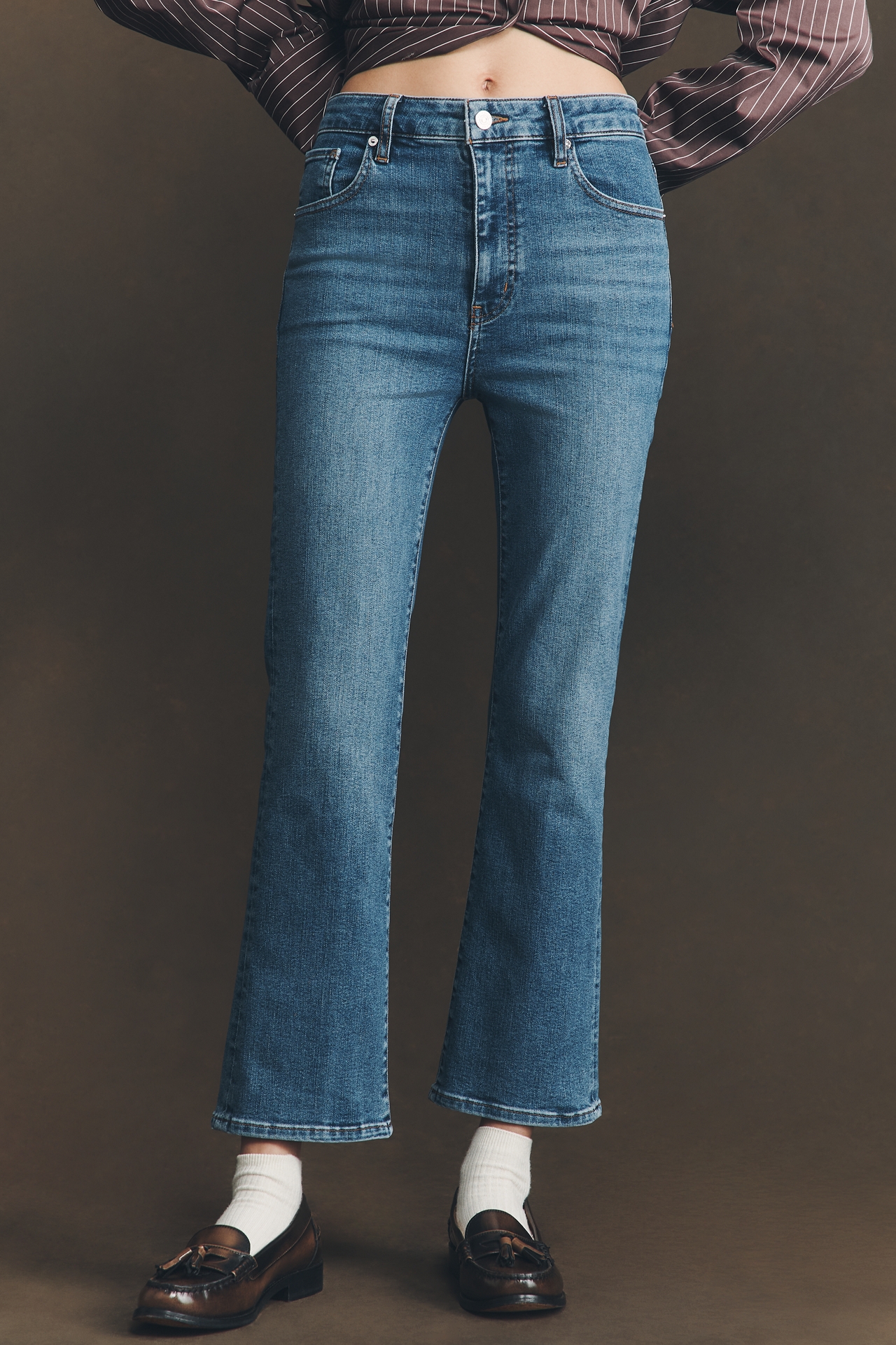 FRAME The Reboot Crop Mid-Rise Bootcut Jeans