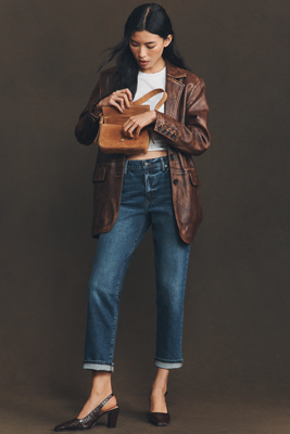 Frame The Borrowed Mid-rise Relaxed Straight-leg Jeans In Blue