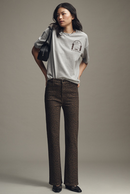 Frame Le Sleek High-rise Straight-leg Jeans In Brown