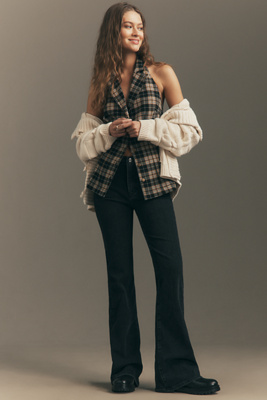 Frame The Icon High-rise Flare Jeans In Black