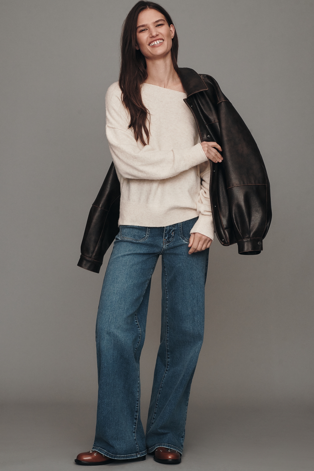 FRAME Le Slim Palazzo High-Rise Wide-Leg Jeans