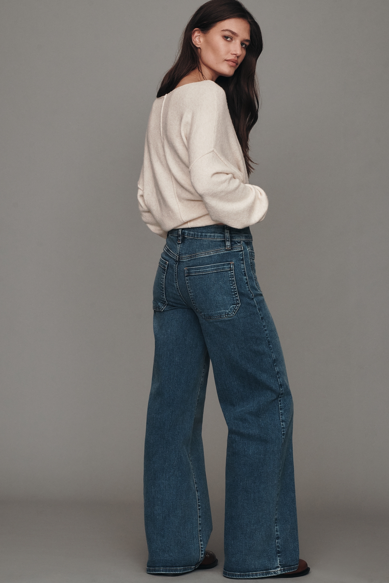 FRAME Le Slim Palazzo High-Rise Wide-Leg Jeans