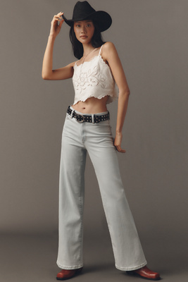 Frame Le Slim Palazzo High-rise Wide-leg Jeans In Blue