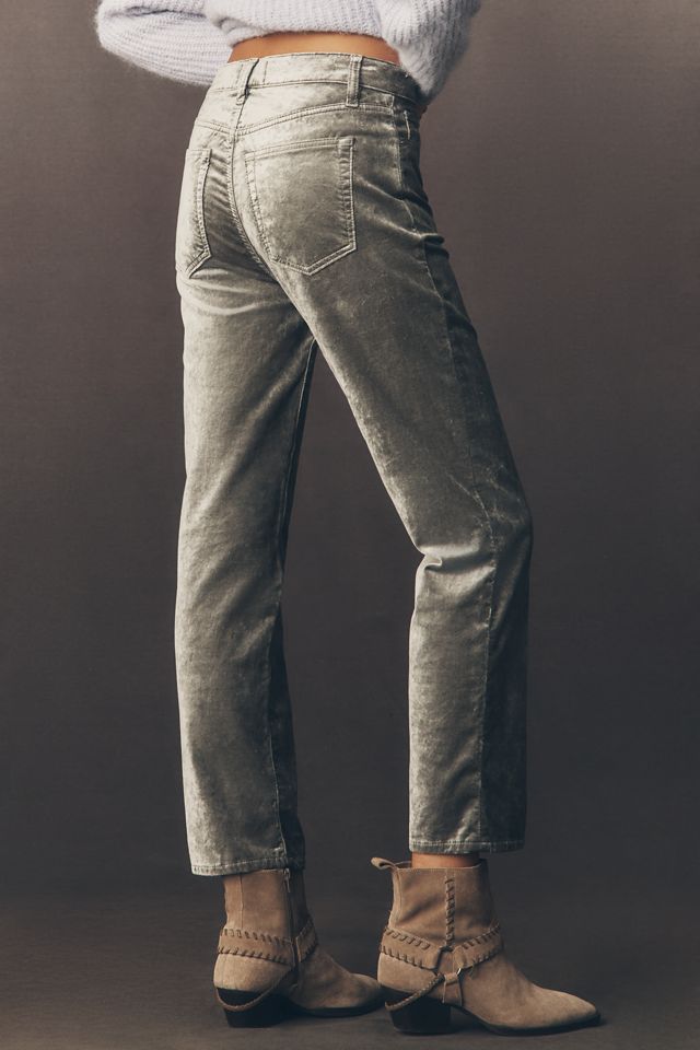 FRAME Le Sleek Straight Leg High Rise Velvet Jeans #2