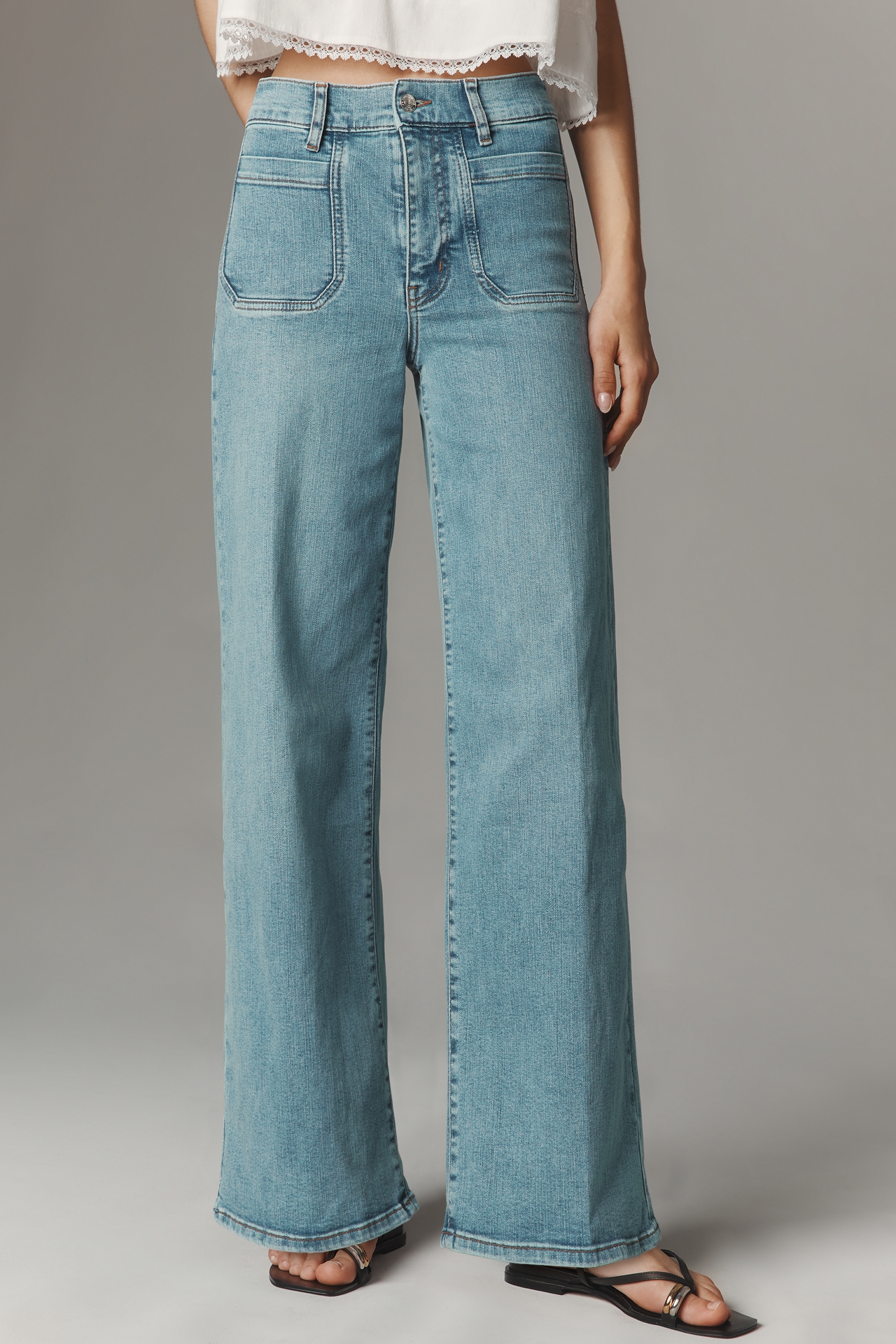 FRAME Le Slim Palazzo High-Rise Wide-Leg Jeans