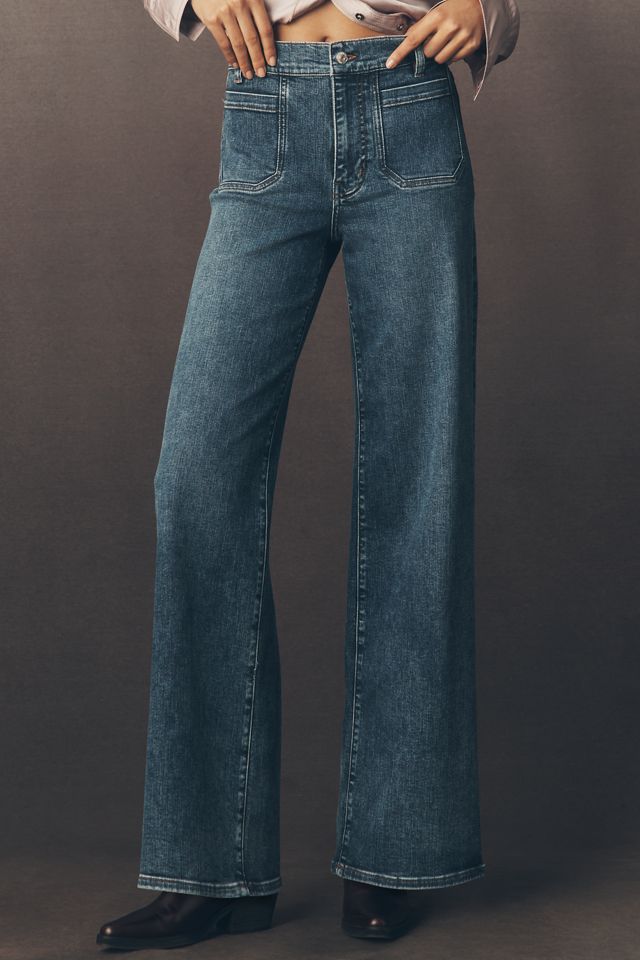 FRAME Le Slim Palazzo High-Rise Wide-Leg Jeans #1