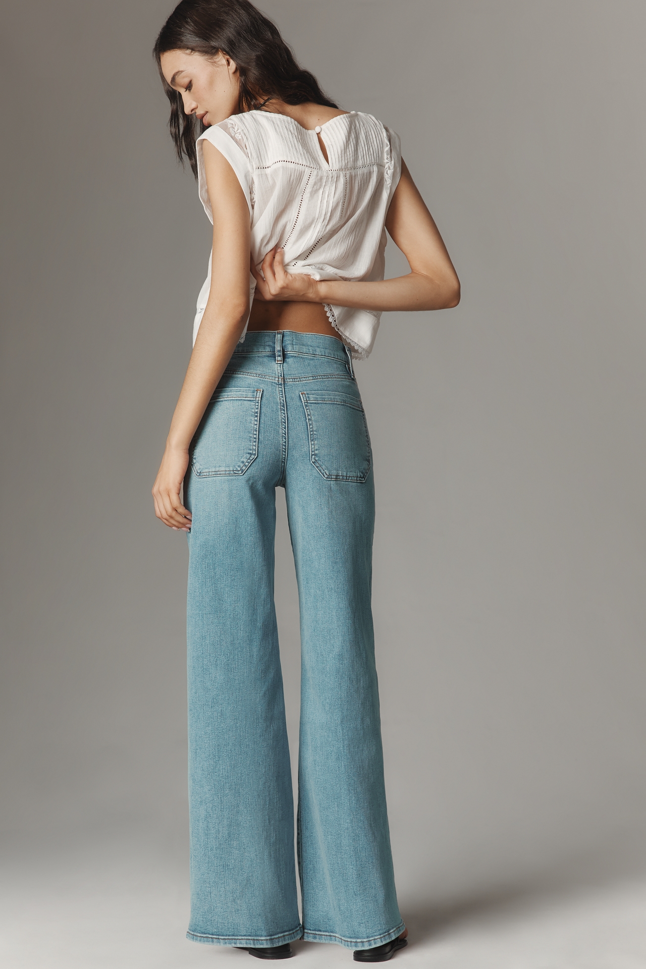 FRAME Le Slim Palazzo High-Rise Wide-Leg Jeans