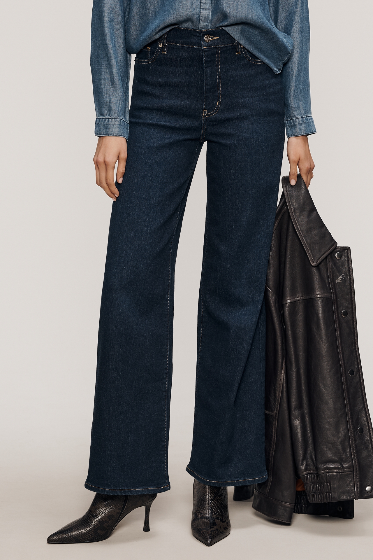 FRAME Le Slim Palazzo High-Rise Wide-Leg Jeans