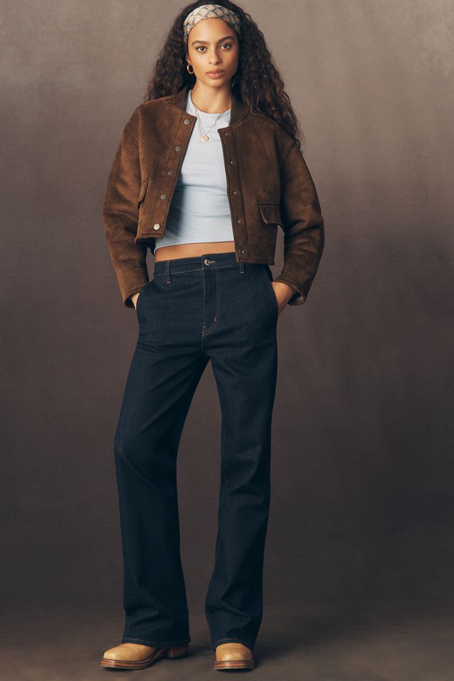 FRAME The Straight Trouser High-Rise Straight-Leg Jeans #4